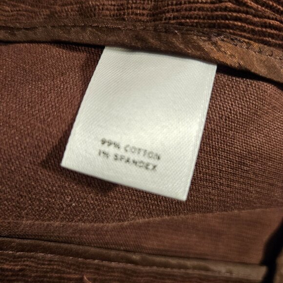 Halgen Corduroy Jacket Womens L Brown Blazer lined pockets notched shoulder tabs - Picture 7 of 16